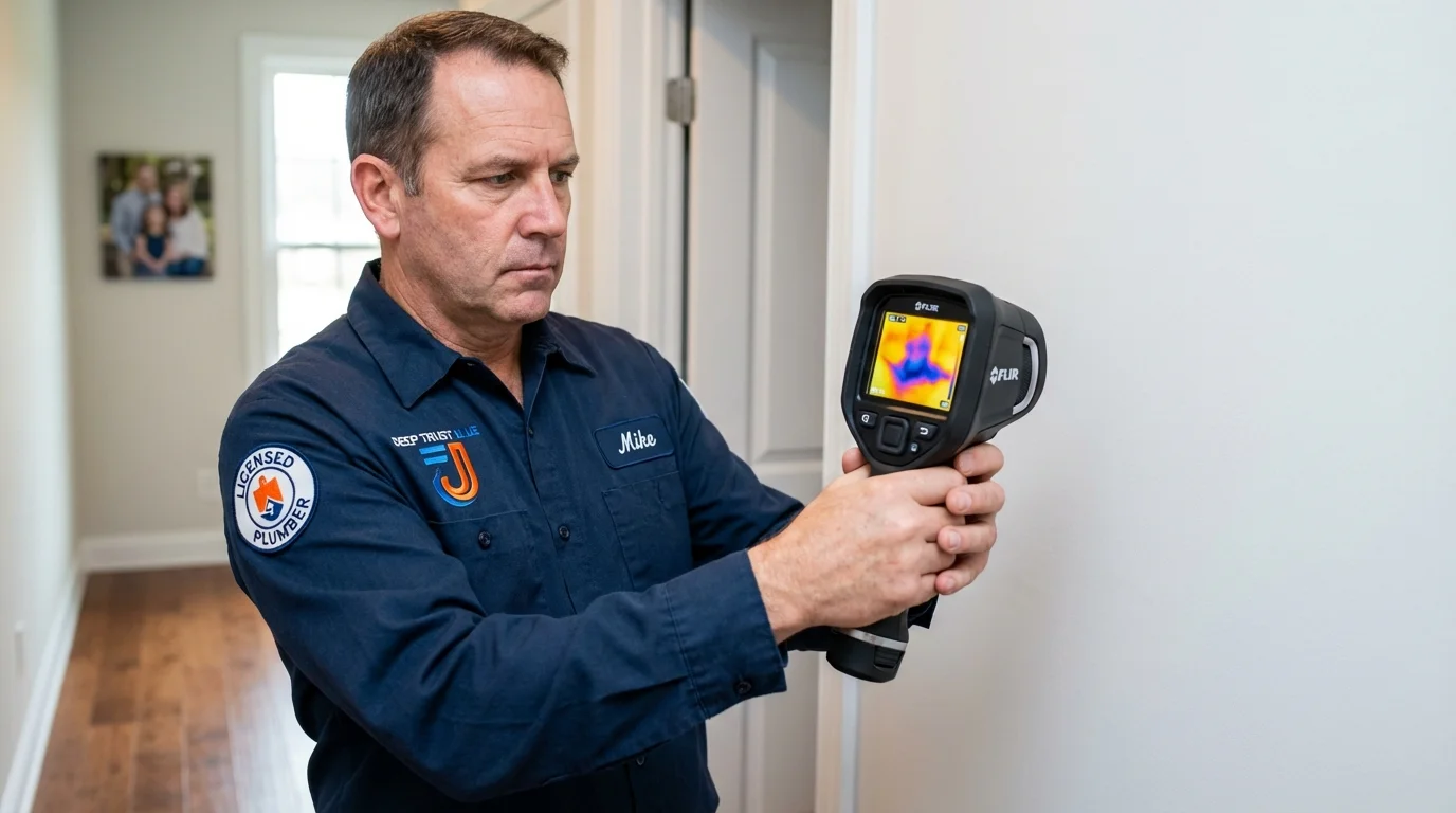 Thermal imaging leak detection by Johns Plumbing LLC in Battle Creek